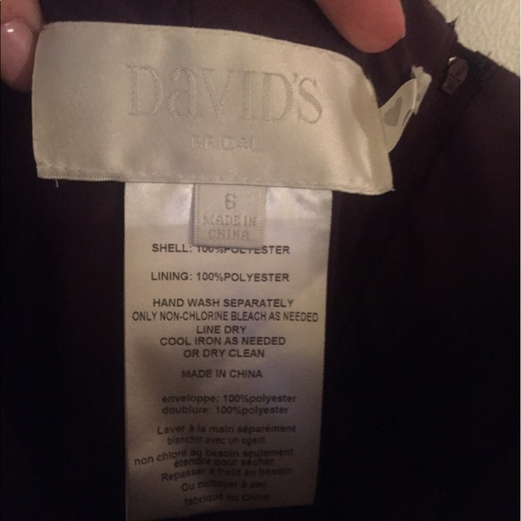 Davids Bridal Amethyst Strapless Dress - Picture 5 of 5